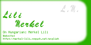 lili merkel business card